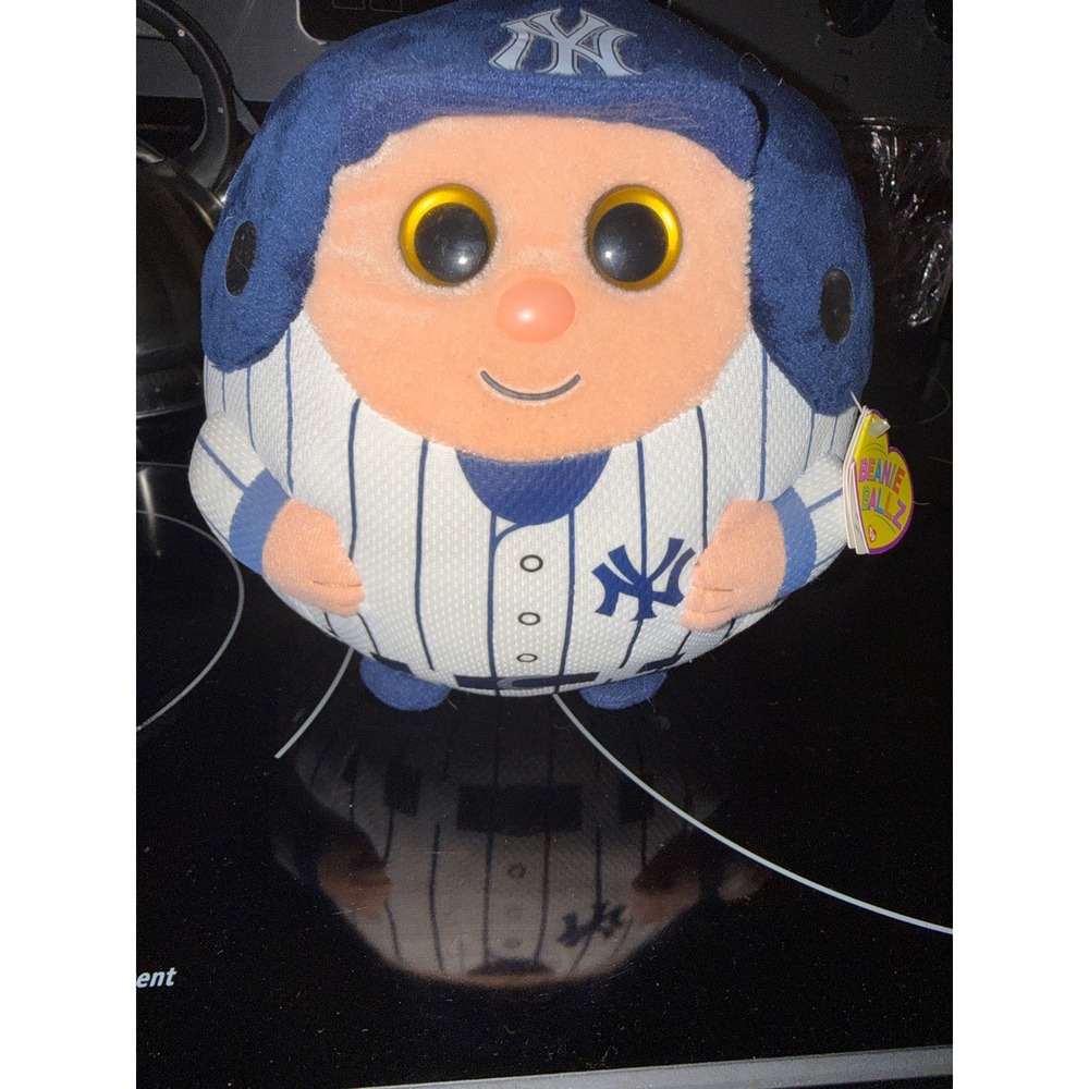 Ty Beanie Ballz New York Yankees MLB Plush Pinstripe Baseball Player 2013 Large